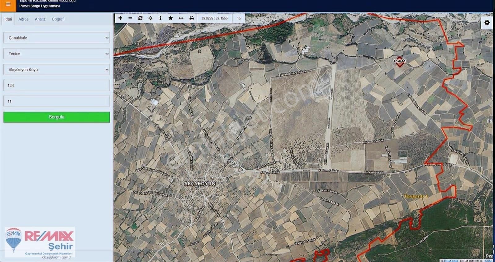 Çanakkale Yenice De Yatırım Değeri Yüksek Satılık 6.120m2 Tarla