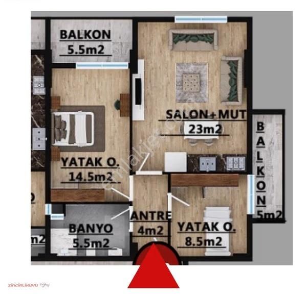 İzmit Kocatepe Mah. Doktorlar Sitesi Önünde Manzaralı 2+1 Sıfır