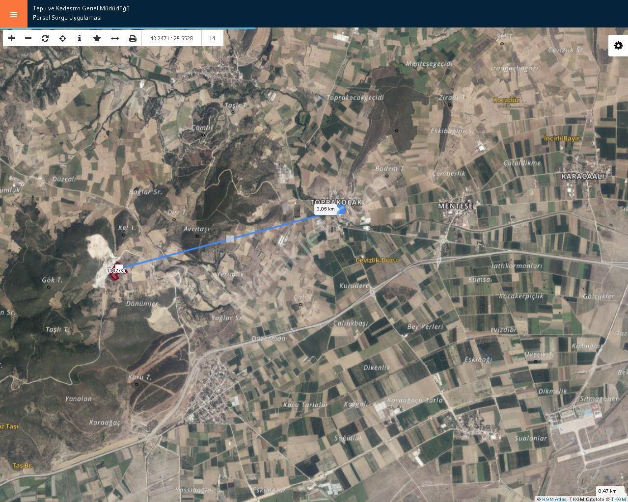 Bursa Yenişehir Hamidiye,de Takasa Açık Satılık 22-dönüm Ceviz Ekili Tarla - Görsel 15