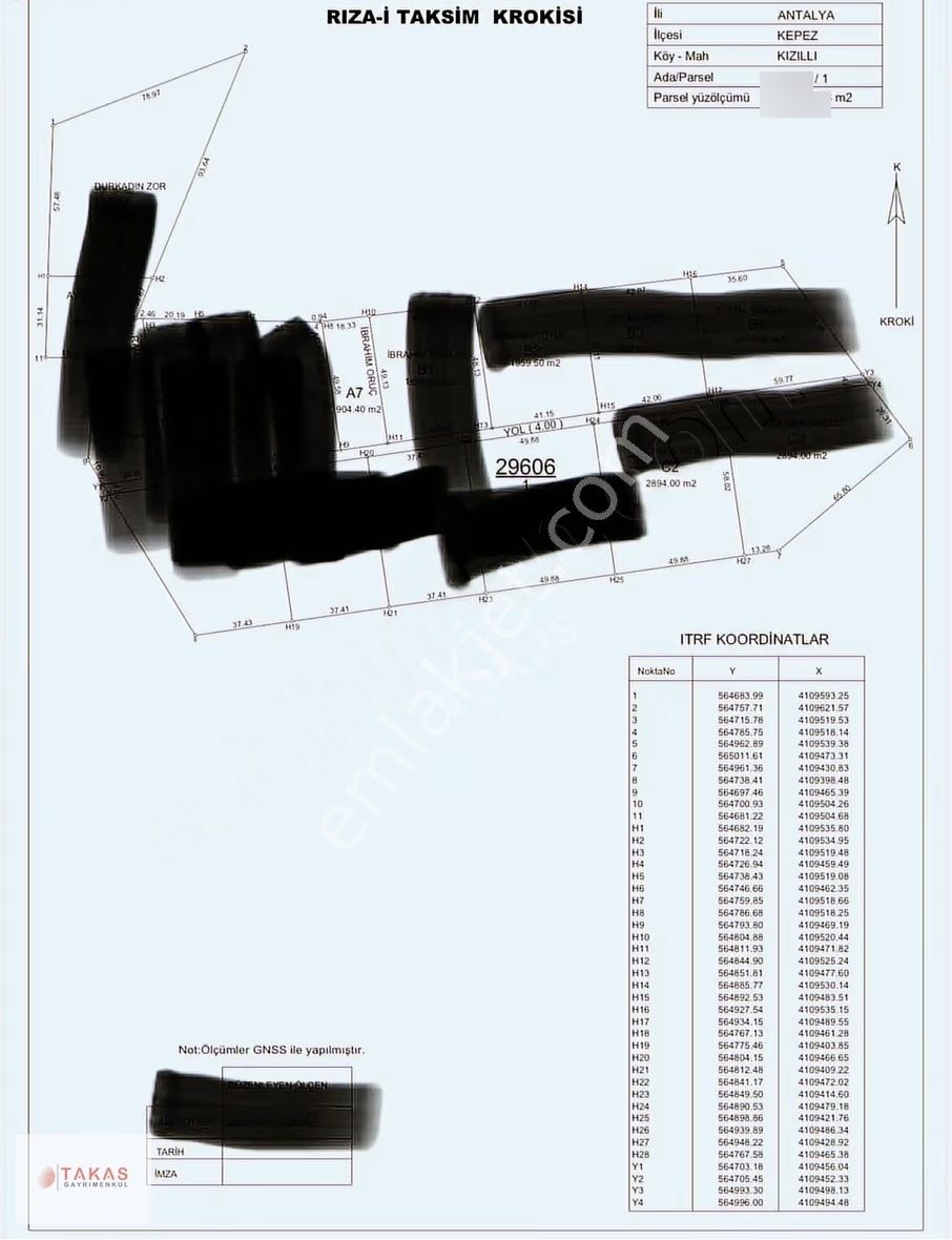 Fırsat Rızai Taksim Yapılmış Parsellere Ayrılmıs Satılık Tarla - Görsel 3