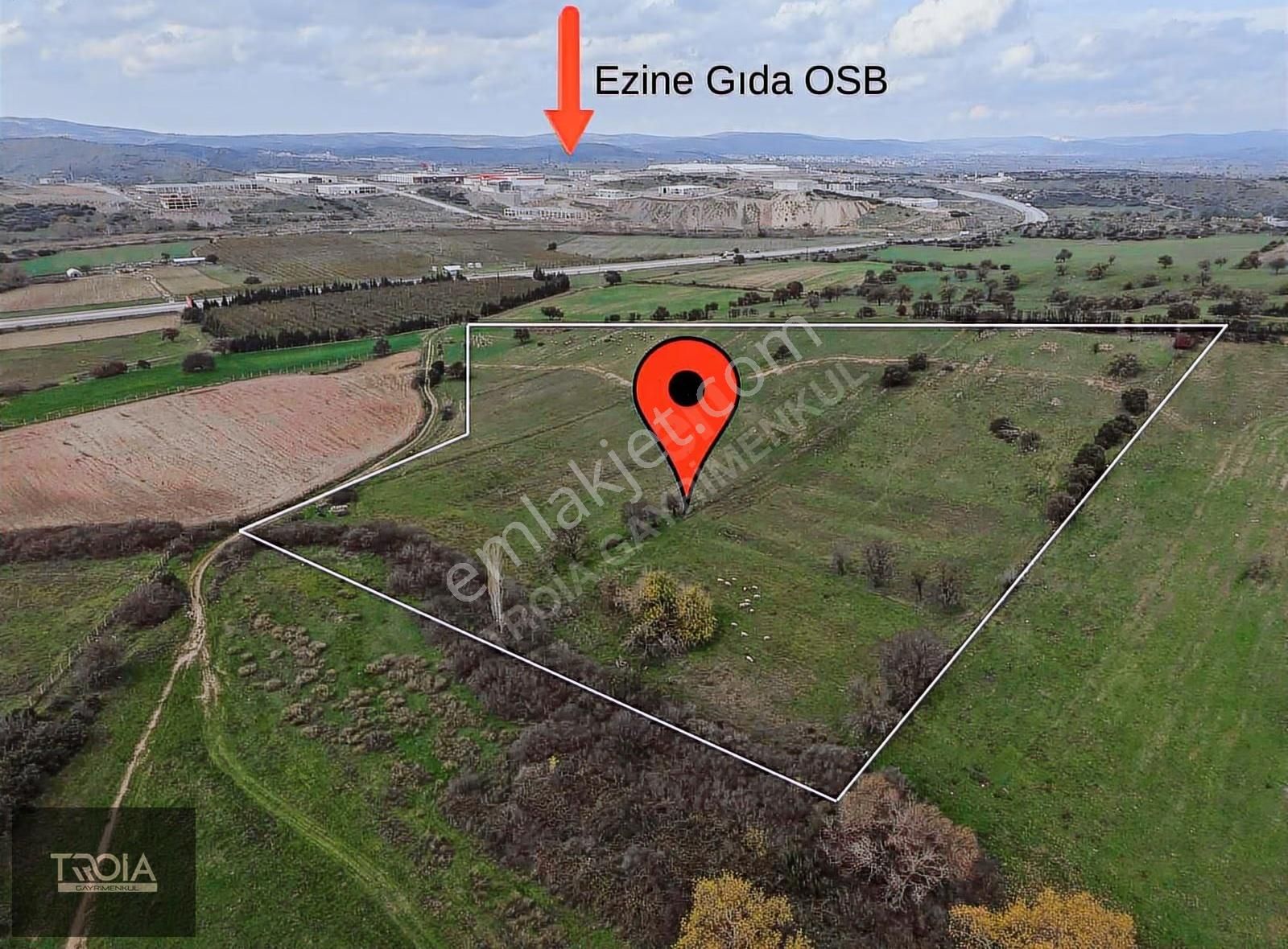 Ezine Gıda Osb Dibinde Yatırımlık Tarla 12,250m2