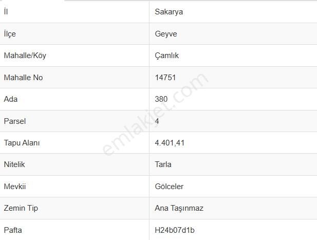 Geyve Çamlık'da 4.401m² Doğa İle İç İçe Yatırımlık Tarla - Görsel 3
