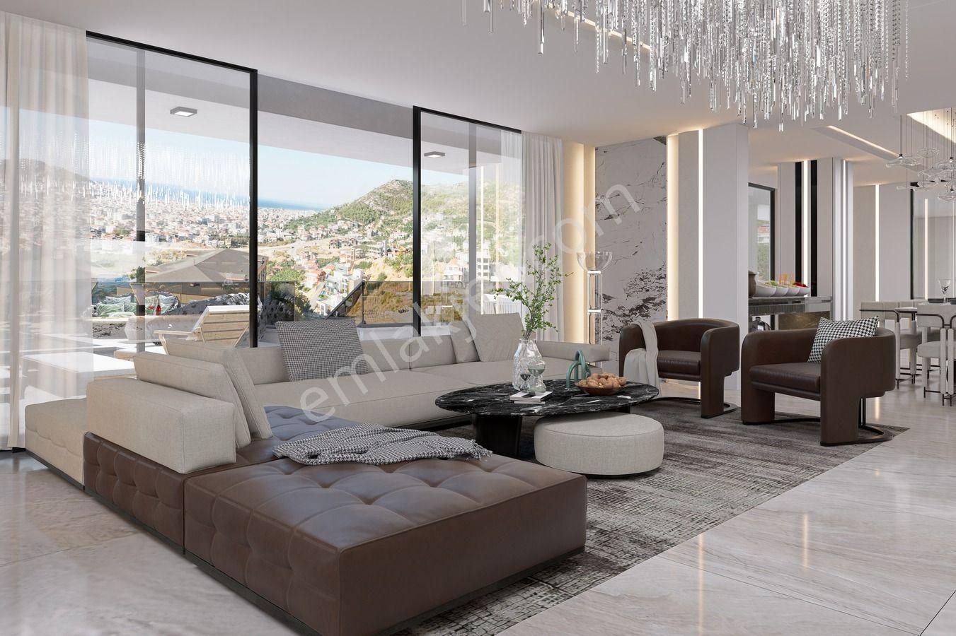 Alanya Cikcilli'de Satılık Ultra Lüks 7+3 Full Manzaralı Villa - Görsel 15