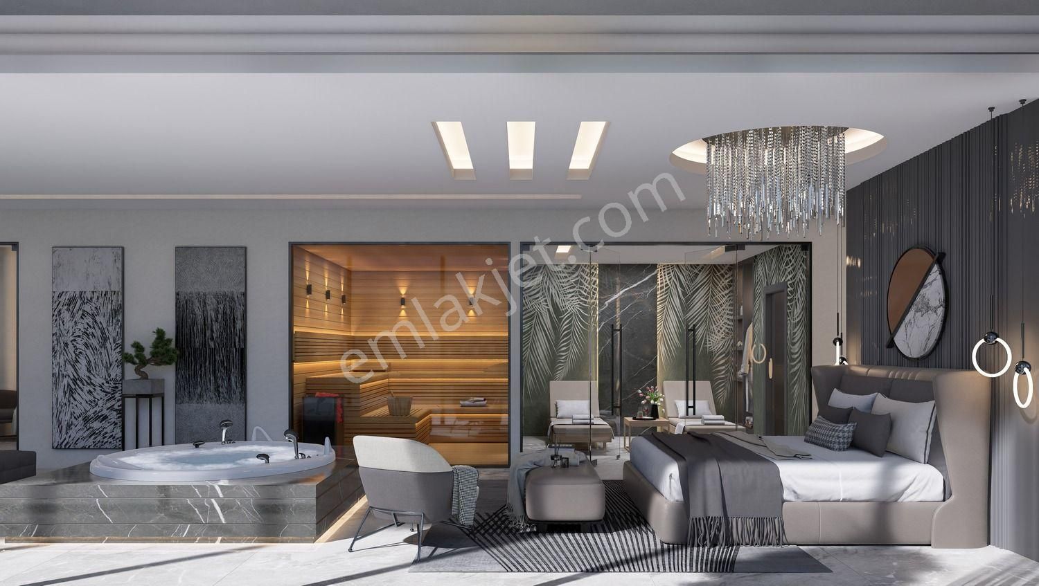 Alanya Cikcilli'de Satılık Ultra Lüks 7+3 Full Manzaralı Villa - Görsel 11