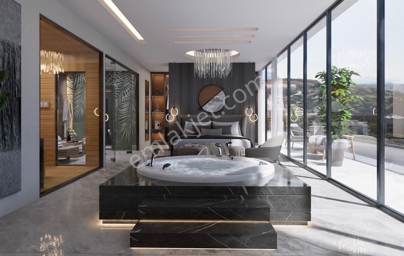 Alanya Cikcilli'de Satılık Ultra Lüks 7+3 Full Manzaralı Villa - Görsel 14