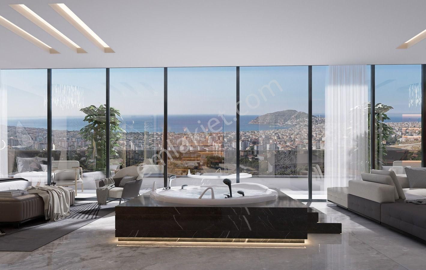 Alanya Cikcilli'de Satılık Ultra Lüks 7+3 Full Manzaralı Villa - Görsel 10