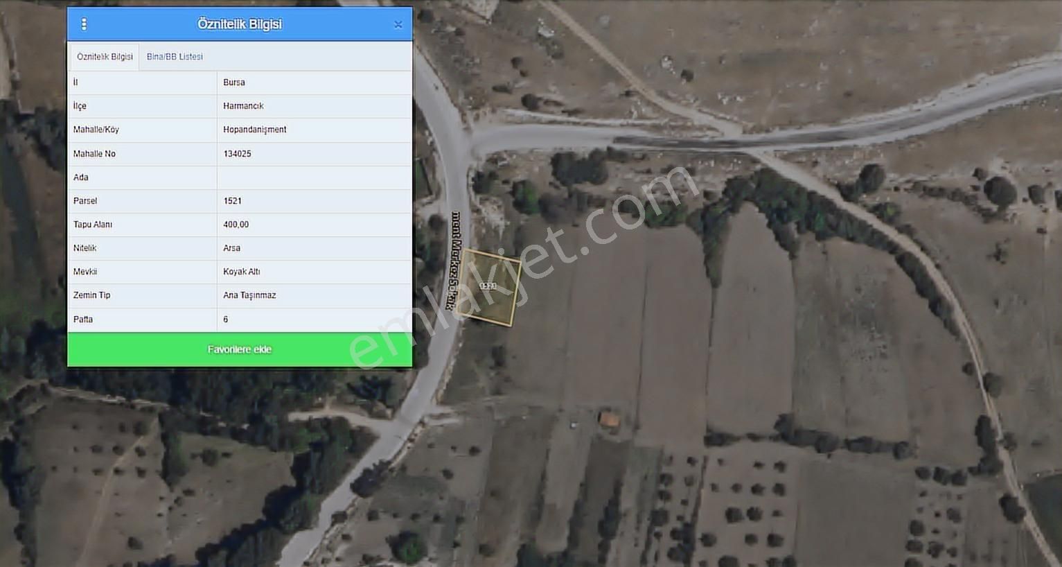 Bursa Harmancıkta Yola Cephe 400 M2 Konut İmarlı Satılık Arsa - Görsel 7