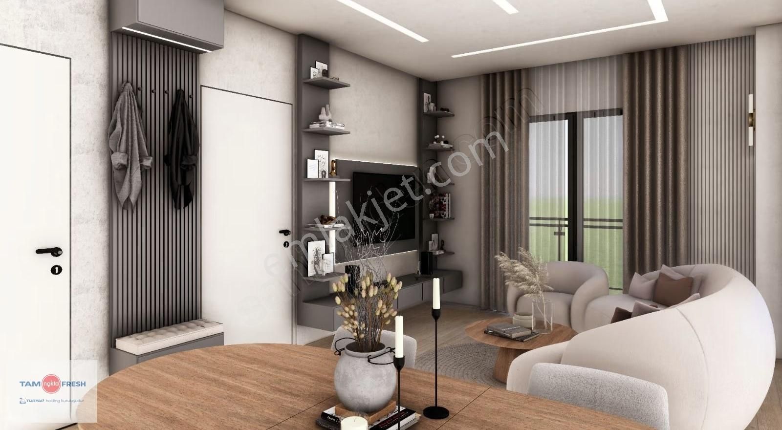 Yeşilyurt'da Havuzlu Site İçinde Satılık 1+1 Daire - Görsel 18