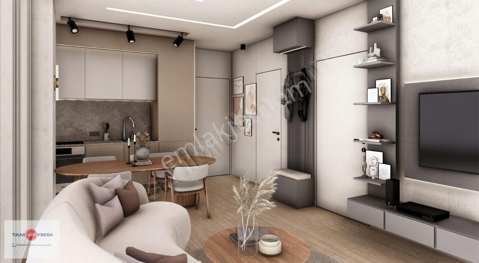 Yeşilyurt'da Havuzlu Site İçinde Satılık 1+1 Daire - Görsel 19