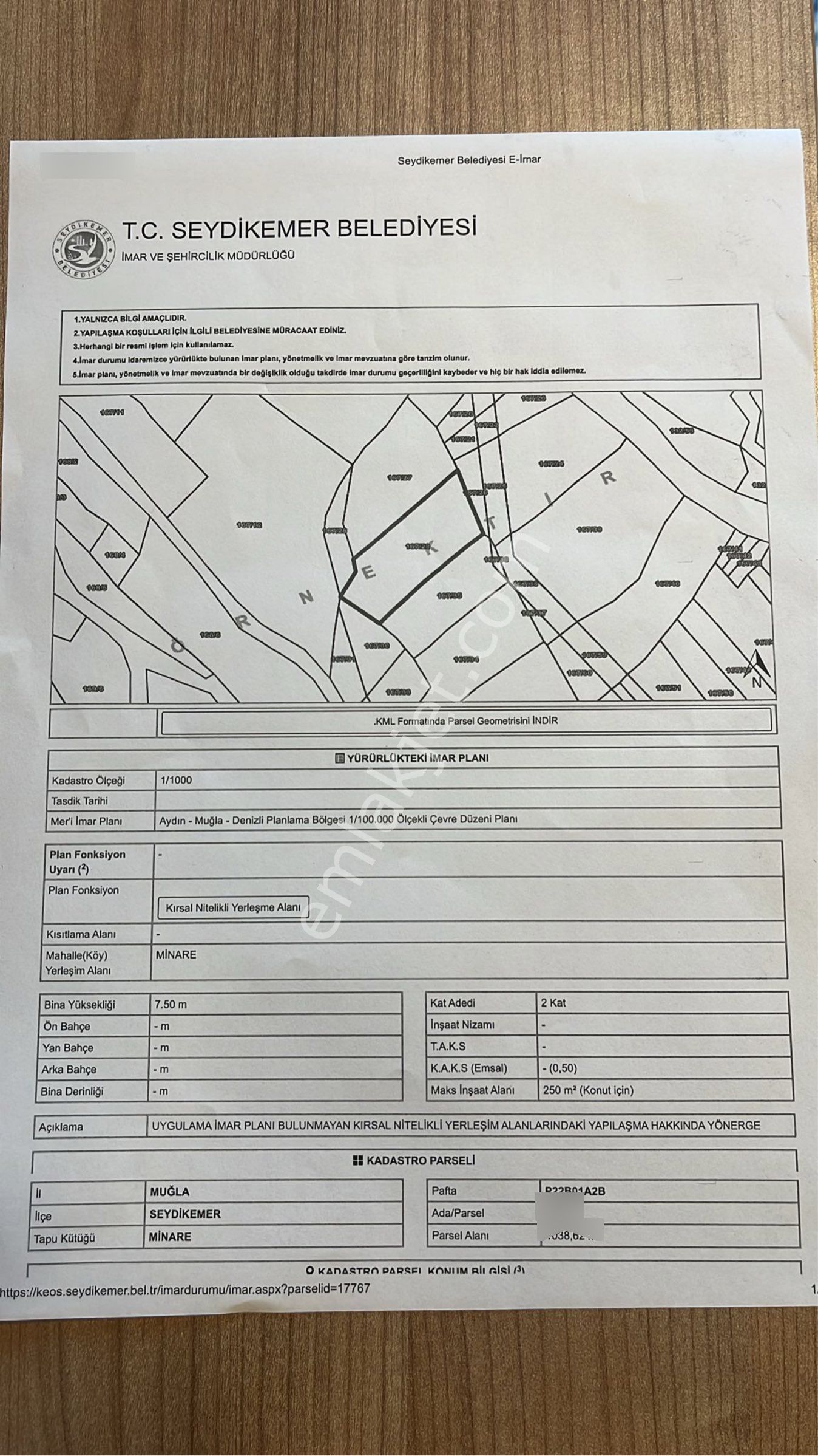 Seydikemer Minare De 1038 M2 Köy İçi İmarlı Satılık Araa - Görsel 31