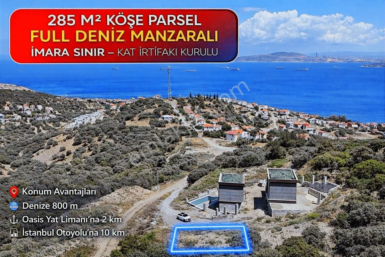 Donatkent Te Full Deniz Manzaralı Köşe Parsel Çift Yol Cephe - Görsel 5
