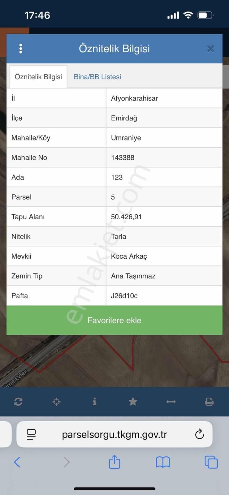 Afyon Emirdağ Ümraniye Anayola 174 M Cephesi Olan Satılık Tarla - Görsel 2