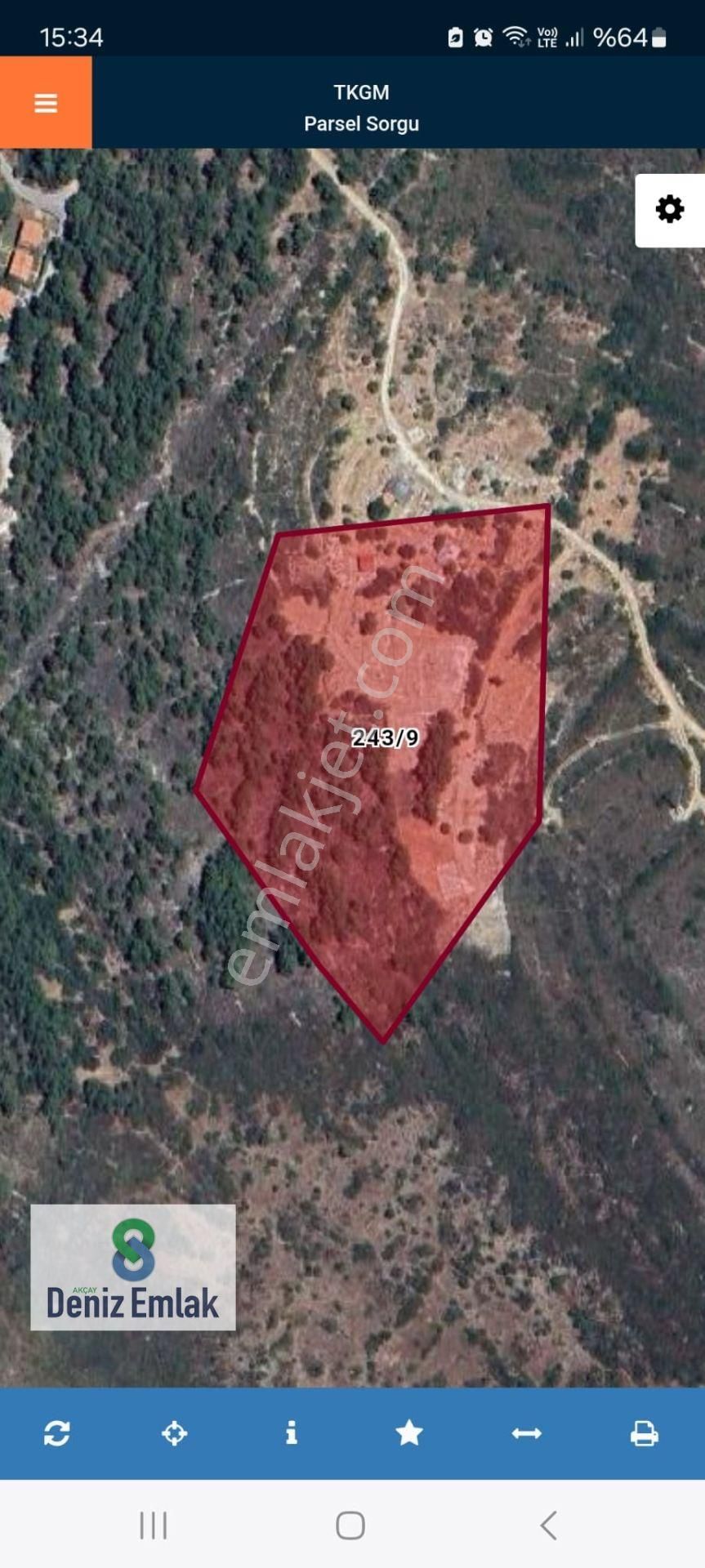 Denizden Çeşme Germiyanda Panoramik Deniz Manzaralı 200 M2 Tarla. - Görsel 4