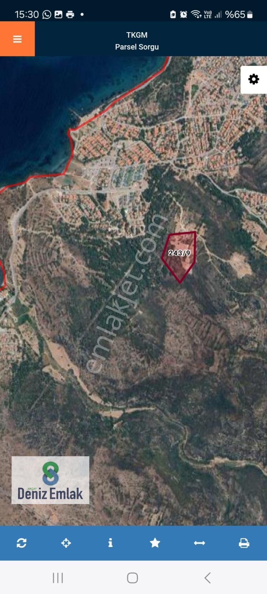 Denizden Çeşme Germiyanda Panoramik Deniz Manzaralı 200 M2 Tarla. - Görsel 3