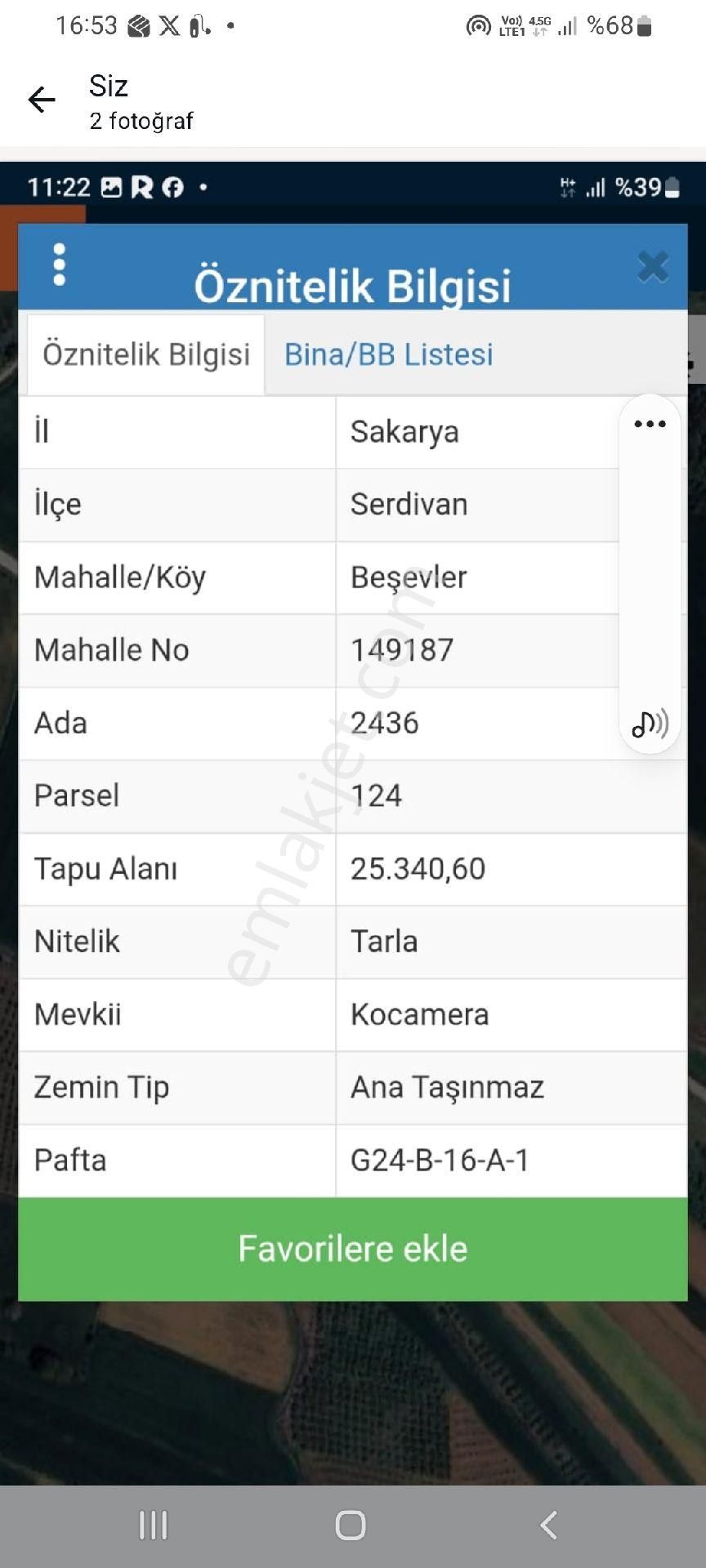 Sakarya/serdivan/beşevler Mah.de Satılık Tarla 25.340 M2 - Görsel 3