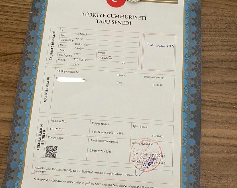 Gölbaşı Karagöl Koççamaltı Satılık Tarla Zeytinlik 15 Dönüm