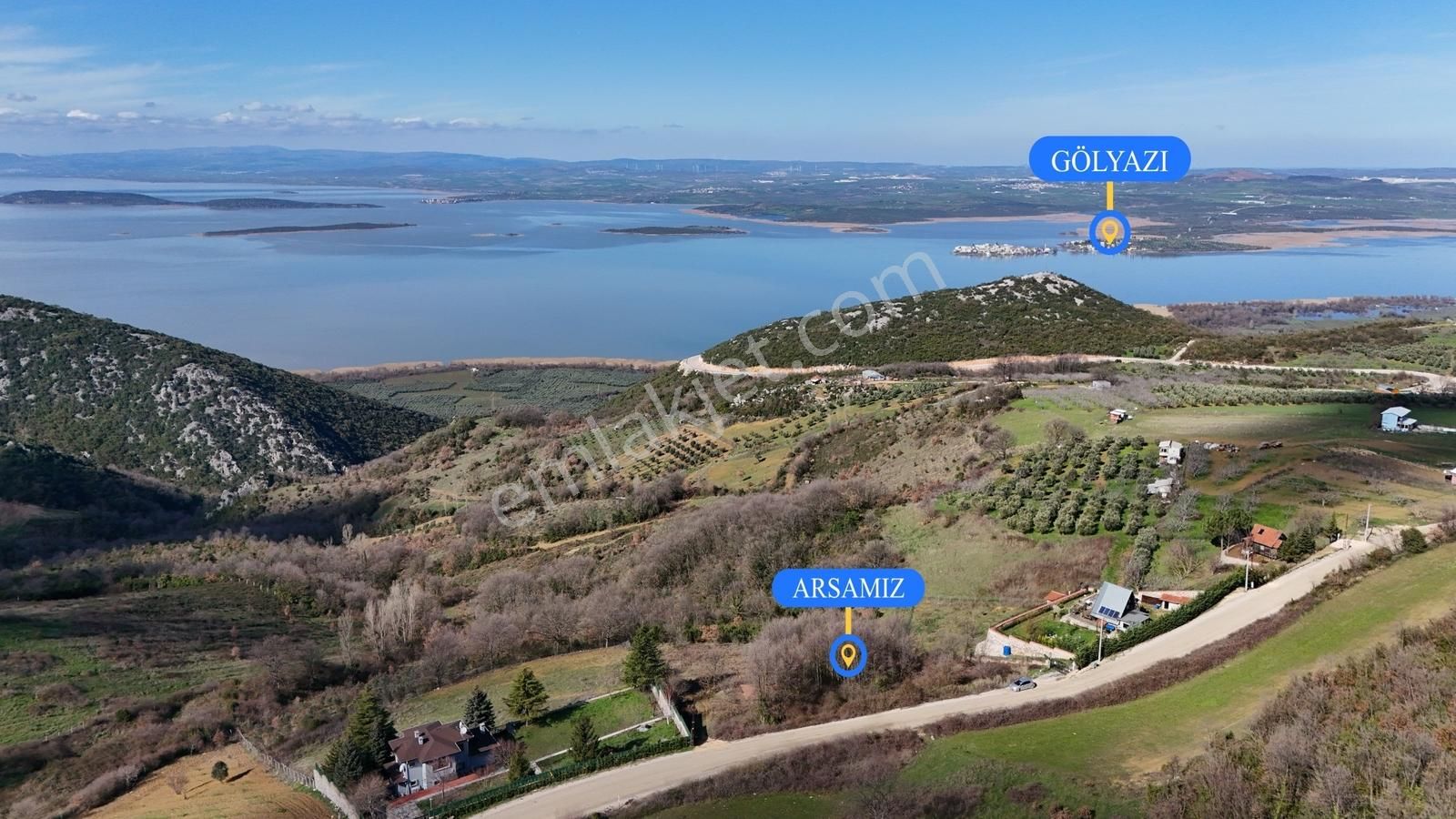 Bursa Nilüfer Ayva Köyde Satılık Gölyazı Manzaralı Tarla