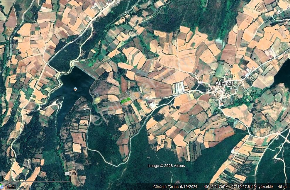 Biga Akpınar Köyü’nde Resmi Yol Cepheli, Gölet Yakınında Yatırımlık Tarla - Görsel 16