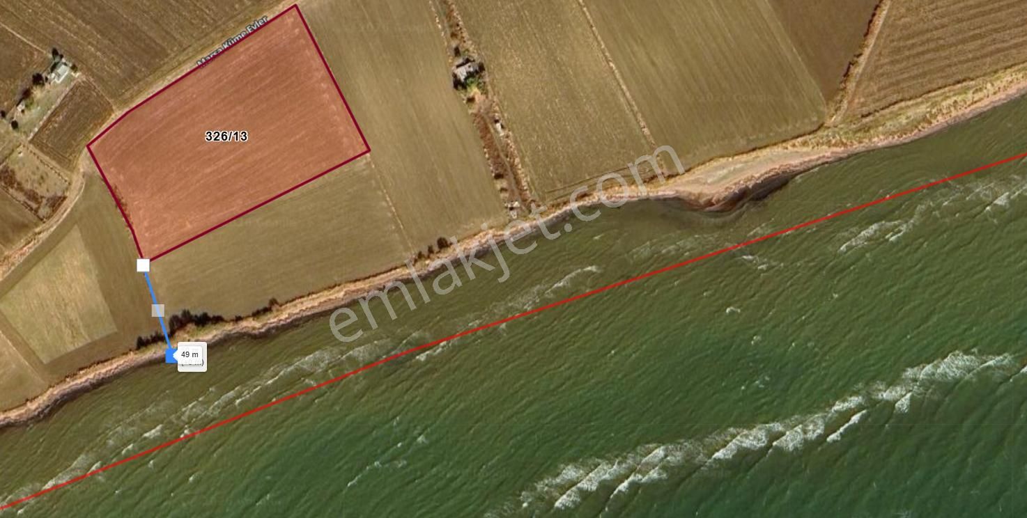 Gelibolu Demirtepe’de 10 Dönüm Tek Parça Yatırımlık Tarla