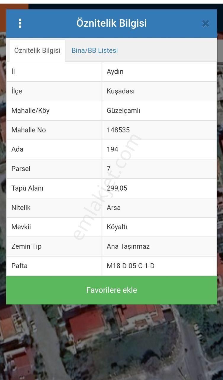 Aydın Kuşadası Güzelçamlı Villa İmarlı Arsa 299m2 - Görsel 3