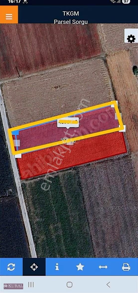 İzmir Menderes Tekelide1/2 Hisse Tapulu 4644m2 Asvalt Yol Tarla - Görsel 2