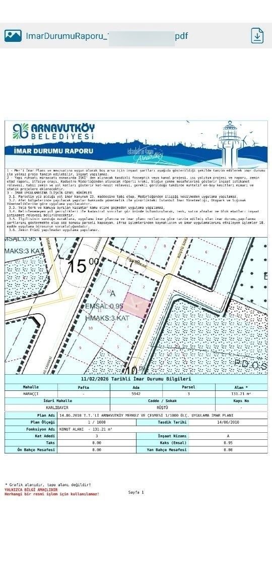 Arnavutköy Haraççıda Satılık İnşaatlık Arsa - Görsel 5