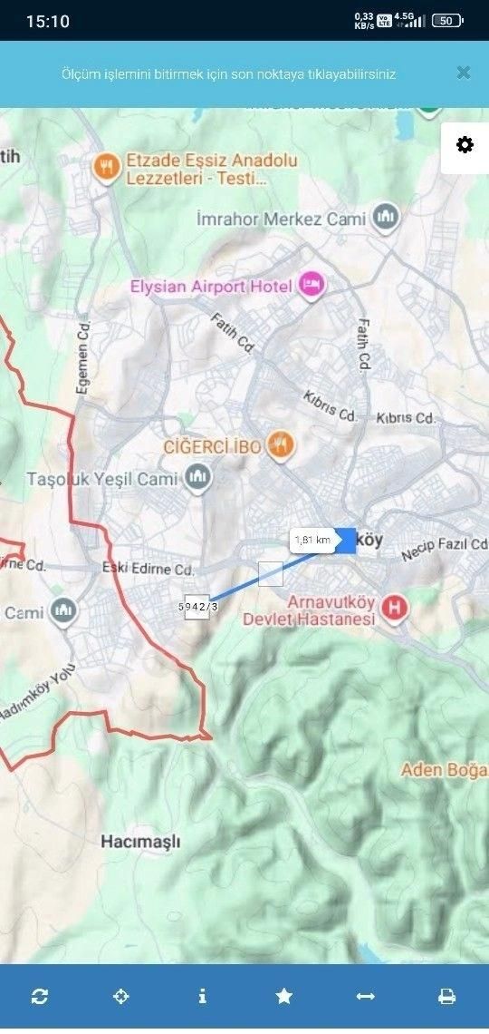 Arnavutköy Haraççıda Satılık İnşaatlık Arsa - Görsel 2