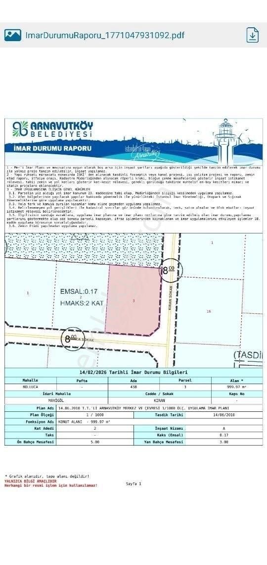 Arnavutköy Bollucada İnşaata Hazır Villa Arsası - Görsel 9