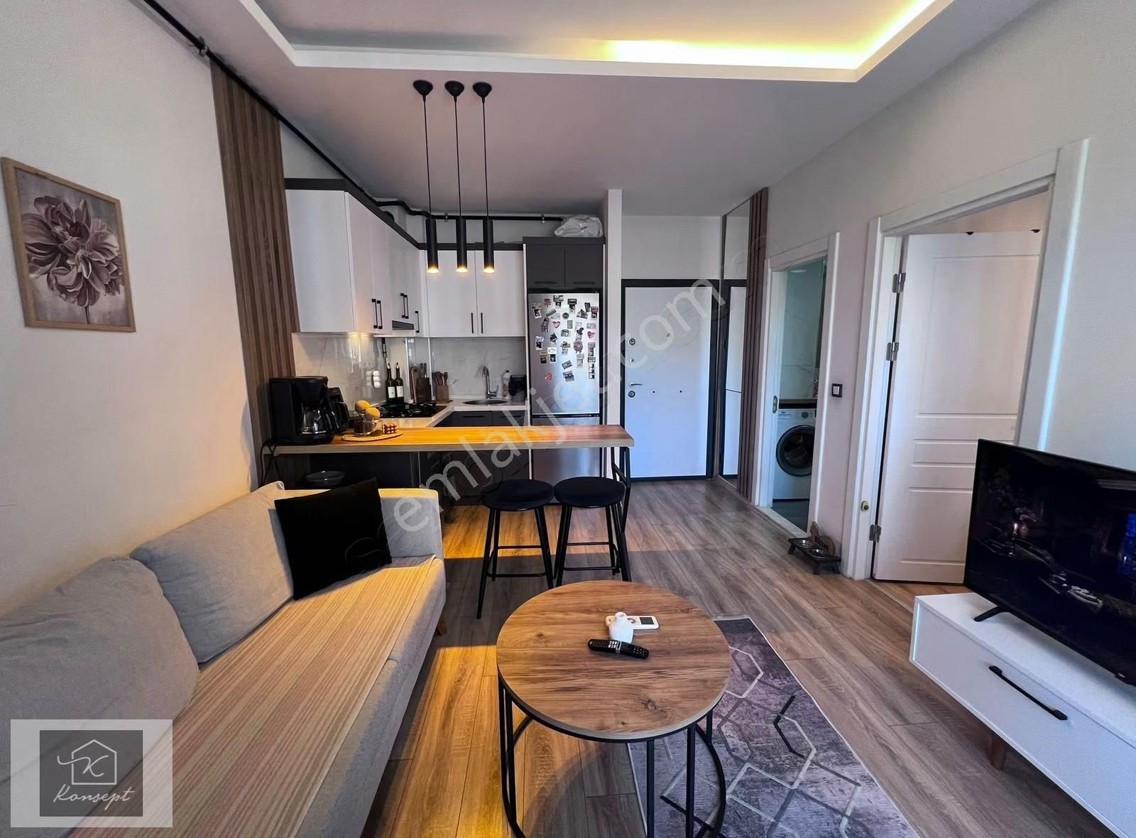 Konsept'den Site İçi-d.gazlı-arakat-eşyalı 1+1 Kiralık Daire - Görsel 32