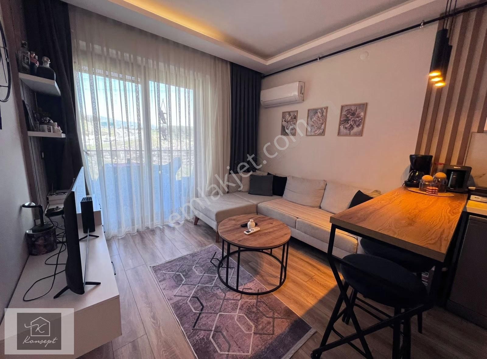 Konsept'den Site İçi-d.gazlı-arakat-eşyalı 1+1 Kiralık Daire - Görsel 21