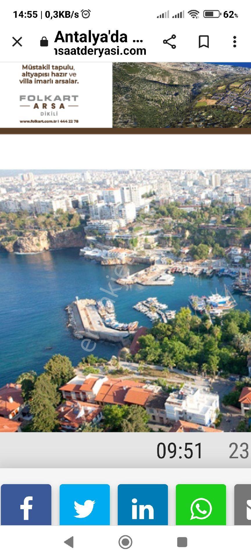 Antalya Döşemealtında Satılık Köşe Başı Arsa