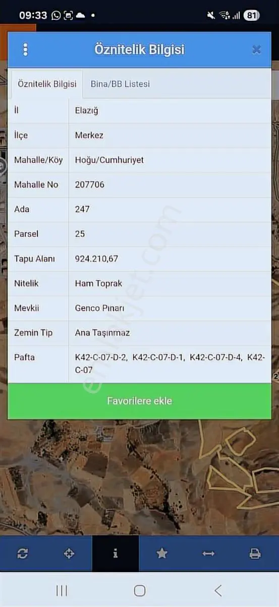 Çatalceşme Tokiye 1 Km Mesafe 9.600 M² Süper Lokasyon - Görsel 4