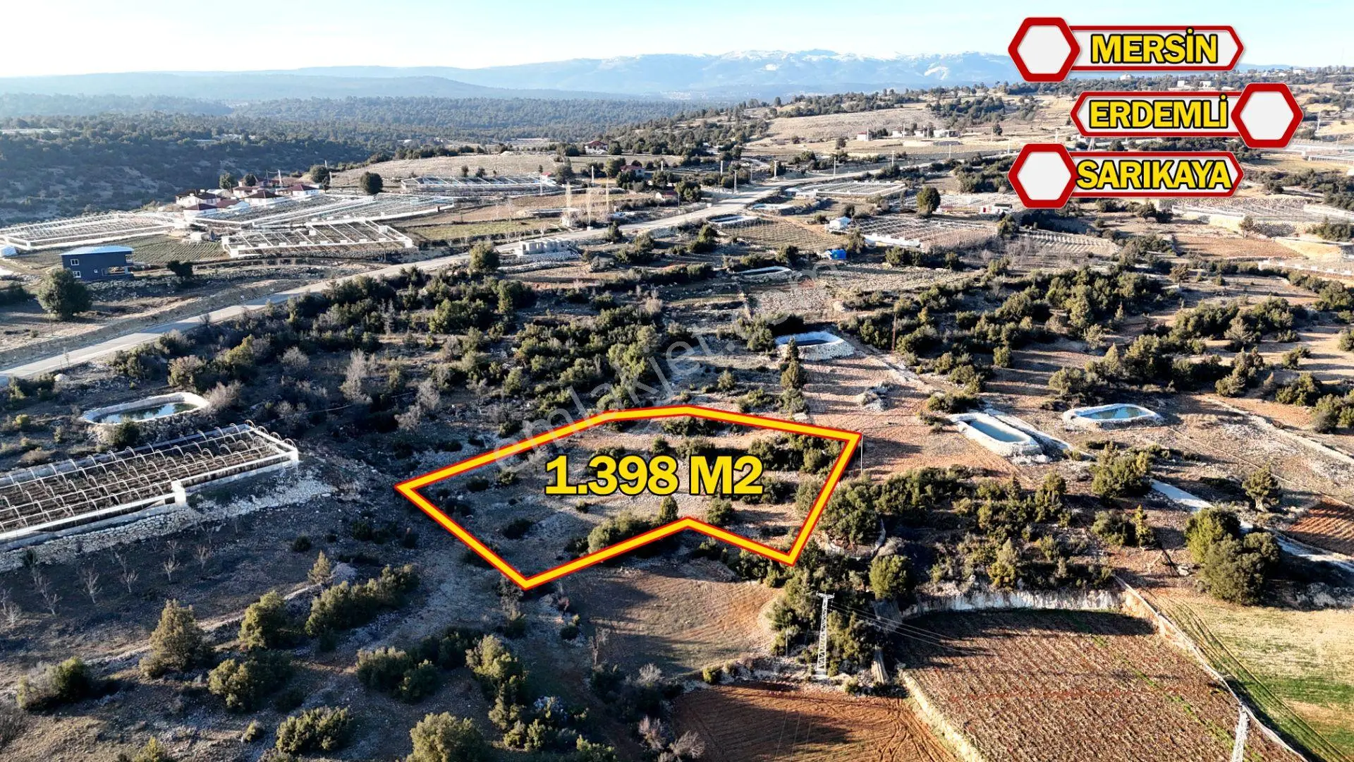 Erdemli Sarıkaya 1398 M2 Villa Veya Müstakil Ev Yeri Satılık Arsa