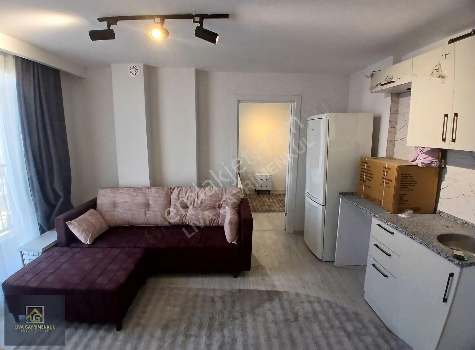 Arakat Balkonlu Sıfır Binada Sıfır Eşyalı Kiralık 1+1 Daire - Görsel 9