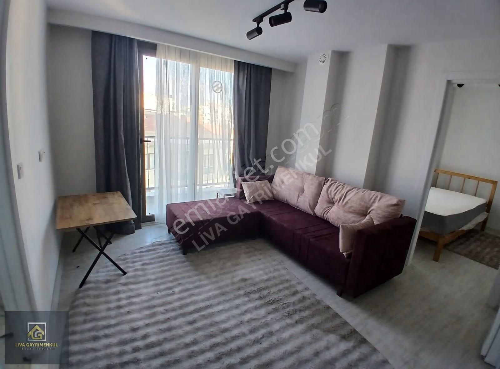 Arakat Balkonlu Sıfır Binada Sıfır Eşyalı Kiralık 1+1 Daire - Görsel 8