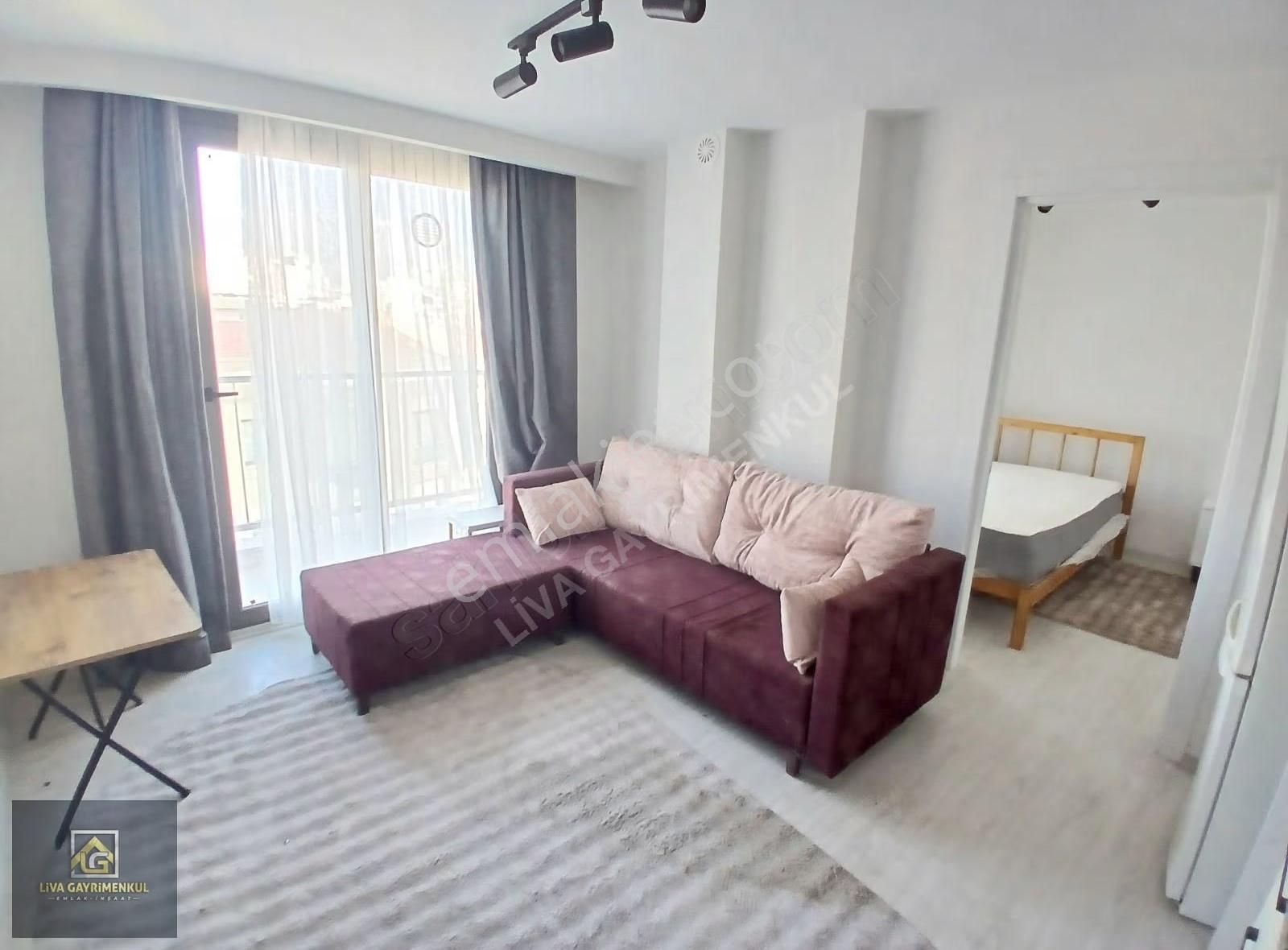 Arakat Balkonlu Sıfır Binada Sıfır Eşyalı Kiralık 1+1 Daire - Görsel 6