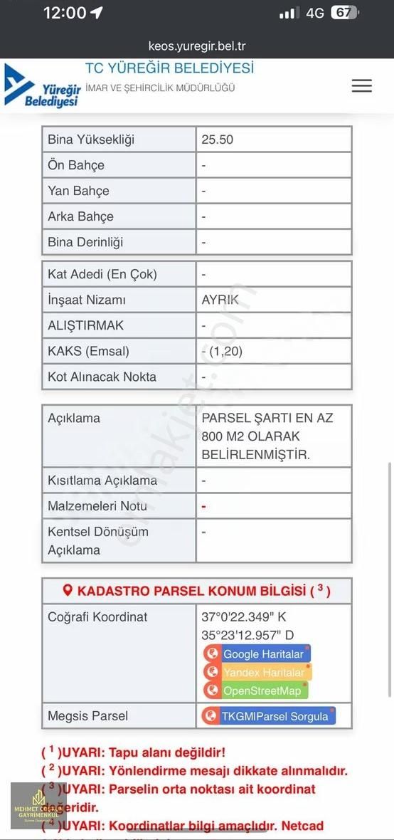 Mutlu'da (madama) Mah.451m2 1.20 Yoğunluklu Satılık Arsa - Görsel 2