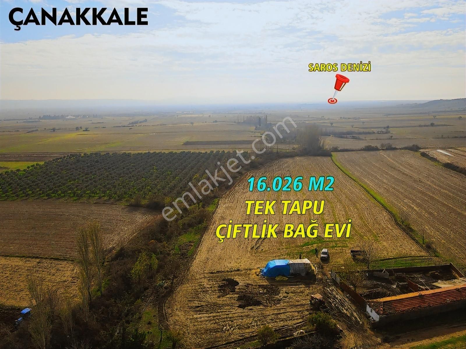 Çanakkale Evreşe Satılık Tek Tapu Çiftlik - Görsel 9