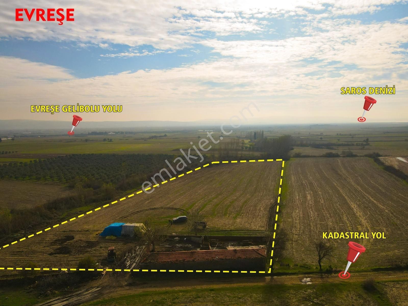 Çanakkale Evreşe Satılık Tek Tapu Çiftlik - Görsel 17