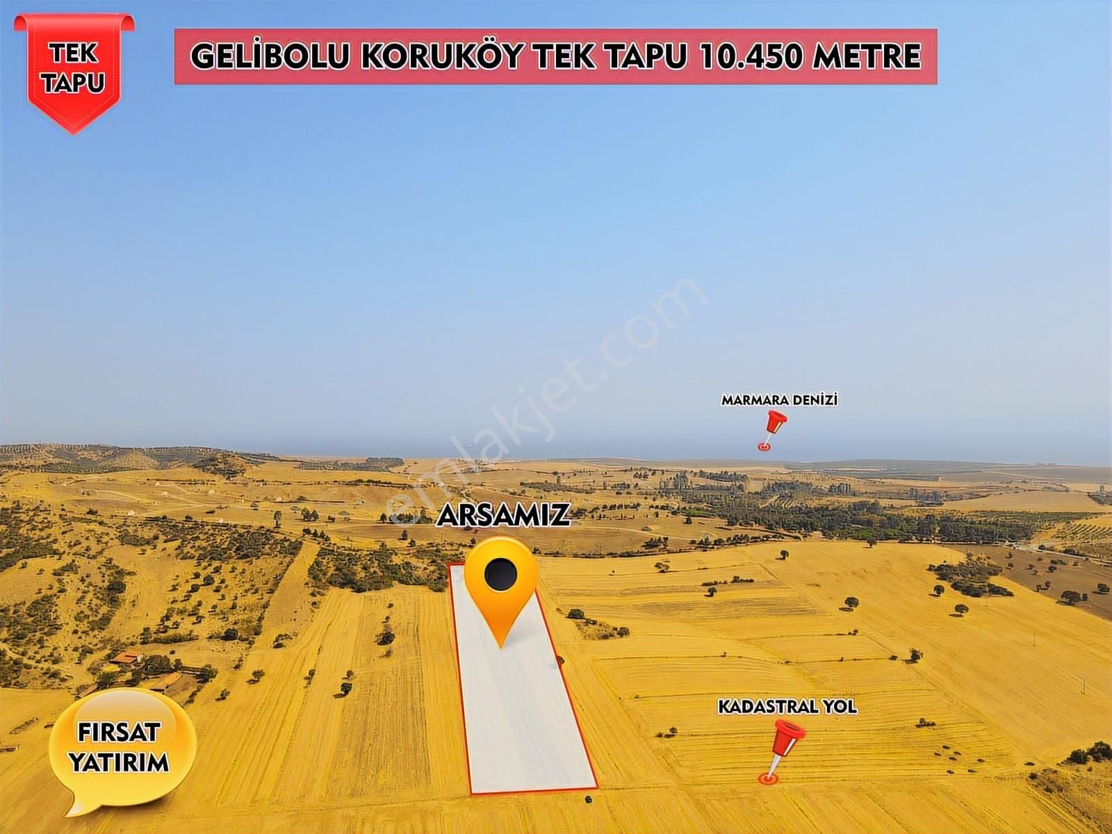 Çanakkale Gelibolu Koruköy Satılık Tek Tapu - Görsel 16