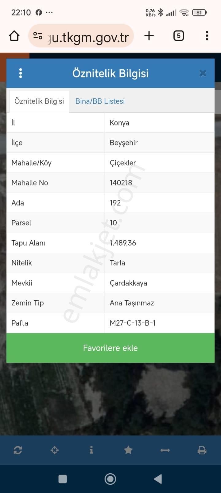 Beyşehir Çiçekler Mahallesinde Acil Satılık Fırsat Bahçe - Görsel 2