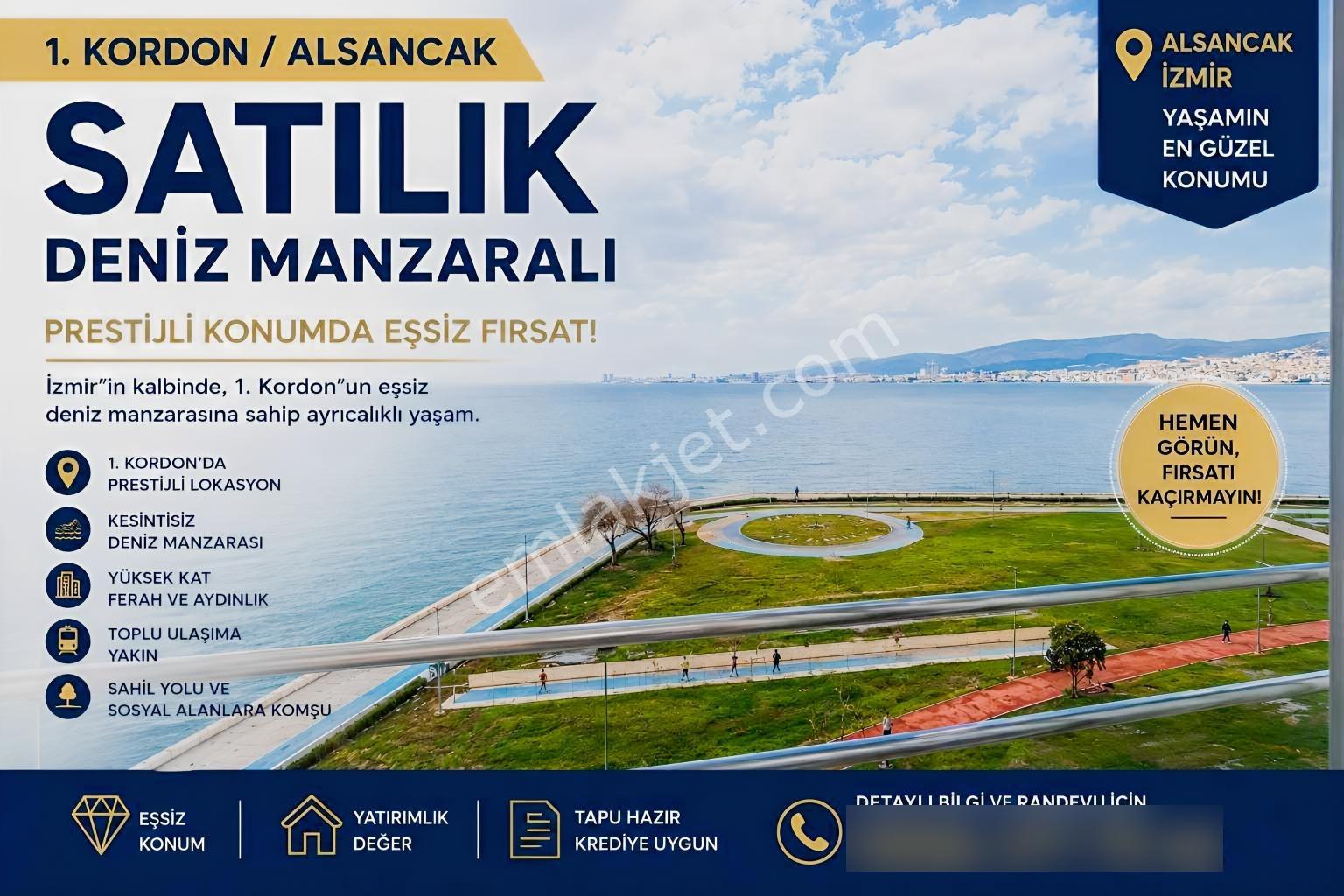 1.kordon Deniz Manzaralı Modern Dekorasyonlu Satılık Ofis 180 M2