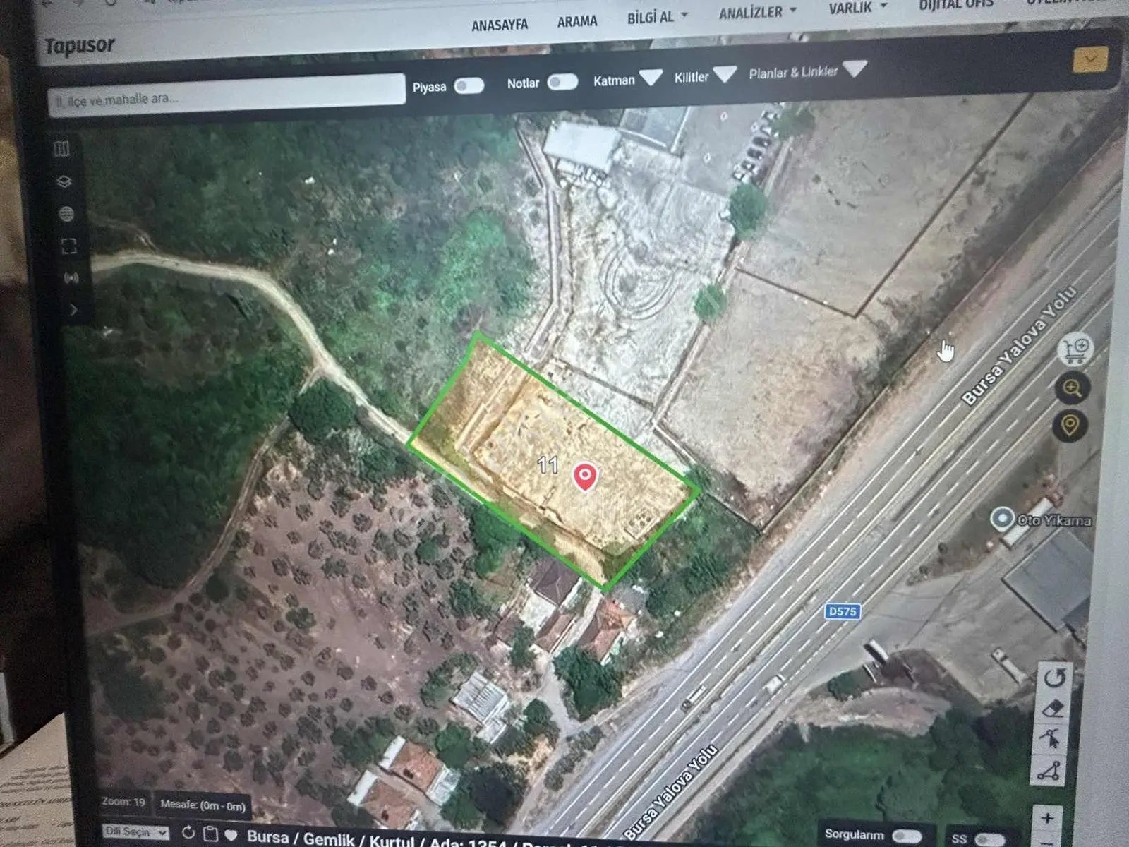 Gemlik Kurtul Ana Yola Cephe İmarlı İki Dönüm Arsa Satılık