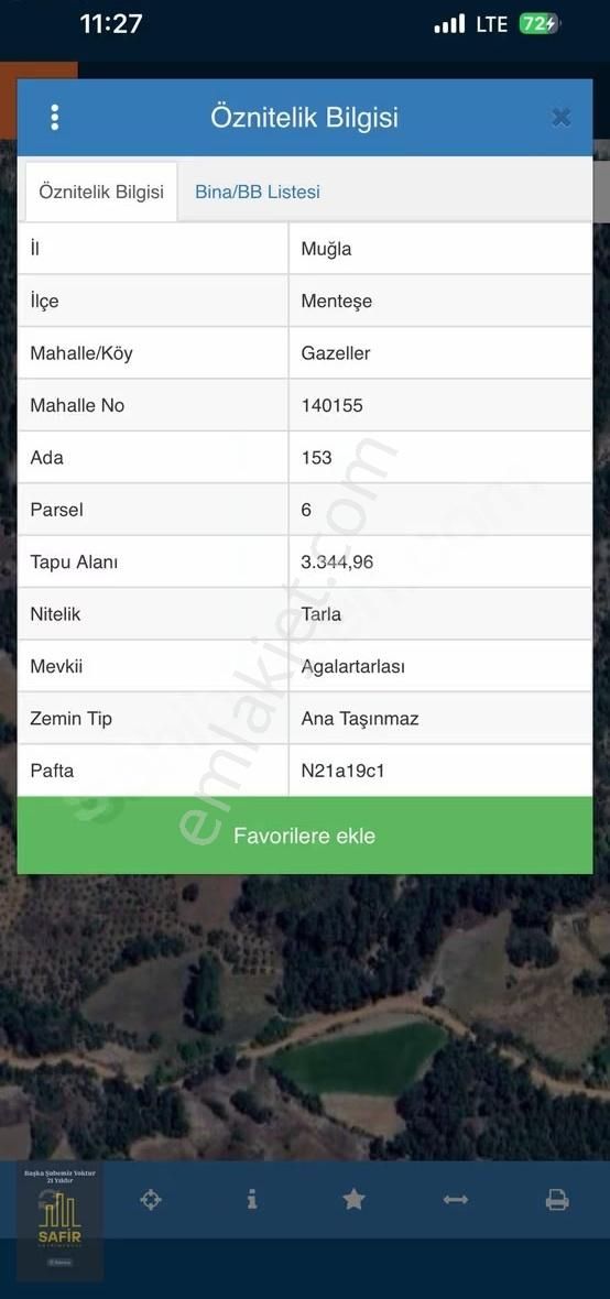 Muğla Menteşe Gazallerde Satılık 6357m2 2 Adet Köye Yakın Tarla - Görsel 3