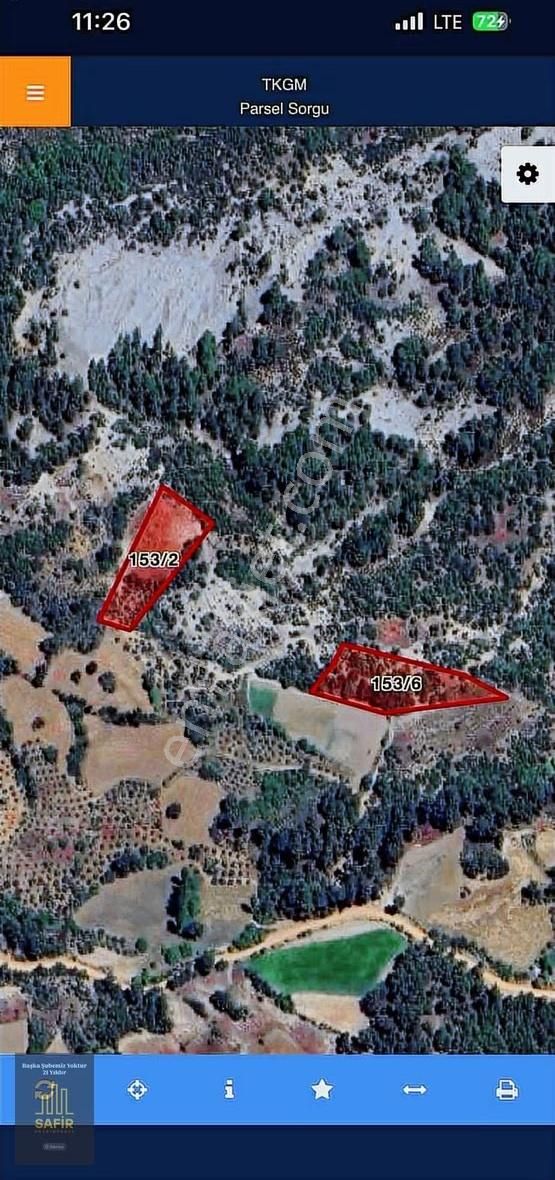 Muğla Menteşe Gazallerde Satılık 6357m2 2 Adet Köye Yakın Tarla - Görsel 7