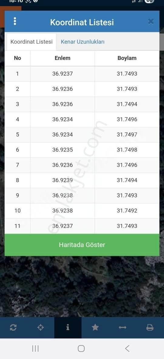 Antalya Akseki Erenyaka Mah Da Satılık 1033 M Tarla Satılık Olup - Görsel 10