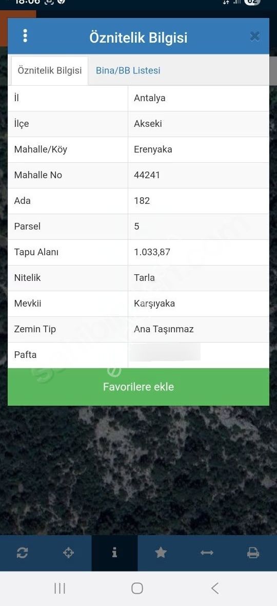 Antalya Akseki Erenyaka Mah Da Satılık 1033 M Tarla Satılık Olup - Görsel 4