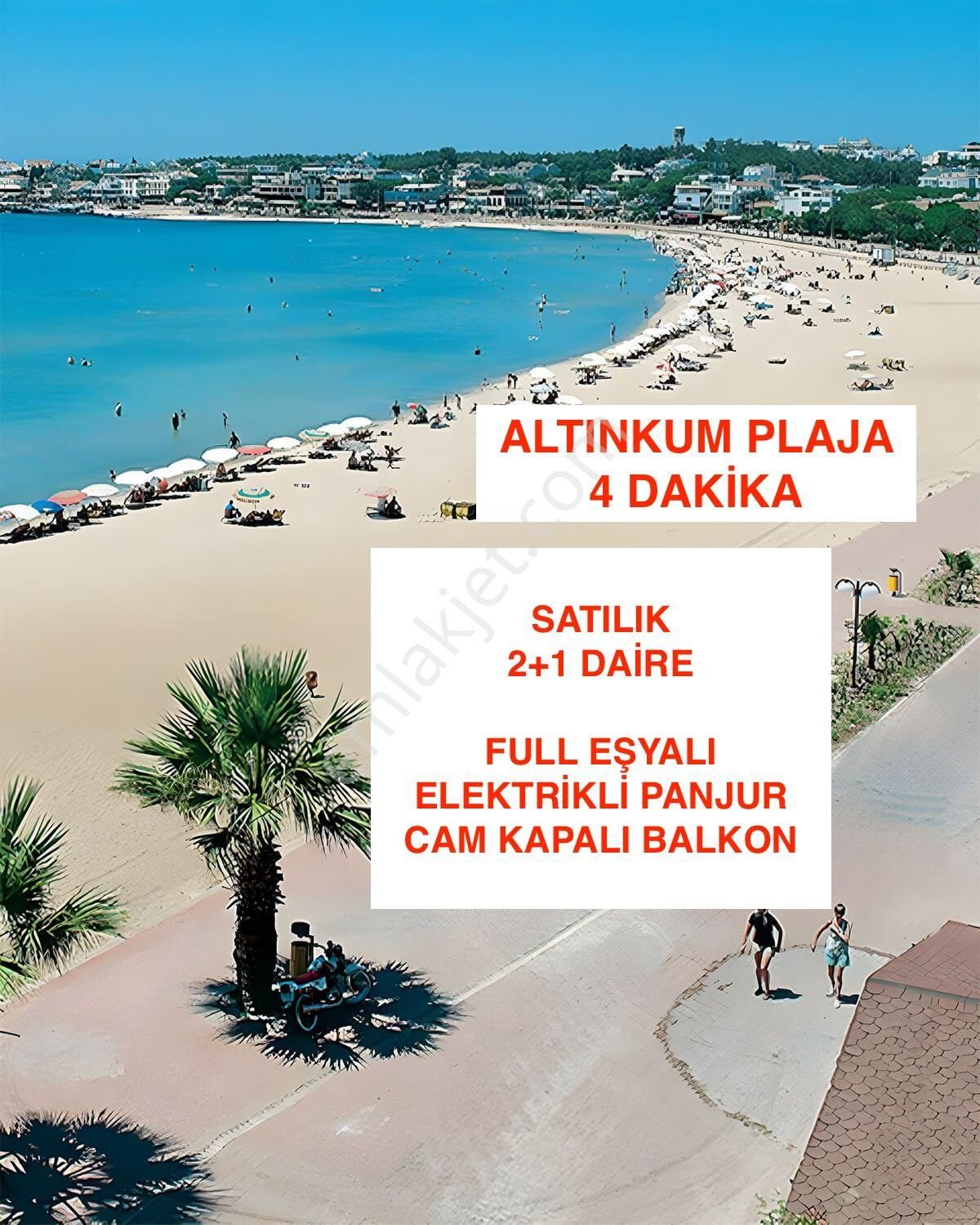 Altınkum Plaja 4 Dakika Full Eşyalı 2+1 Satılık Daire