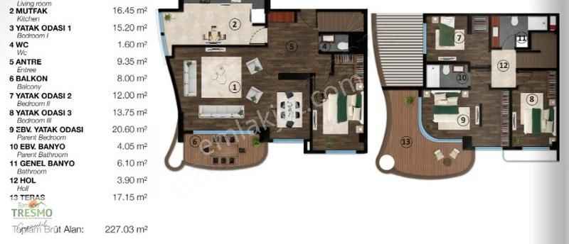 Araç Takaslı Zeray Mahalde Güvenlikli 4+1 227m² Oturuma Hazır - Görsel 17