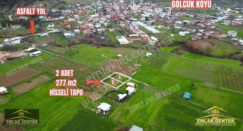 Kestel Gölcükte 2 Adet 277 M2 Hisseli Tapulu Hobi Bahçesi
